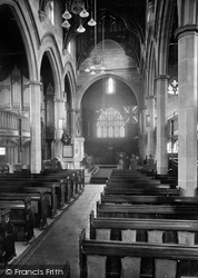 Parish Church Interior 1921, Clitheroe