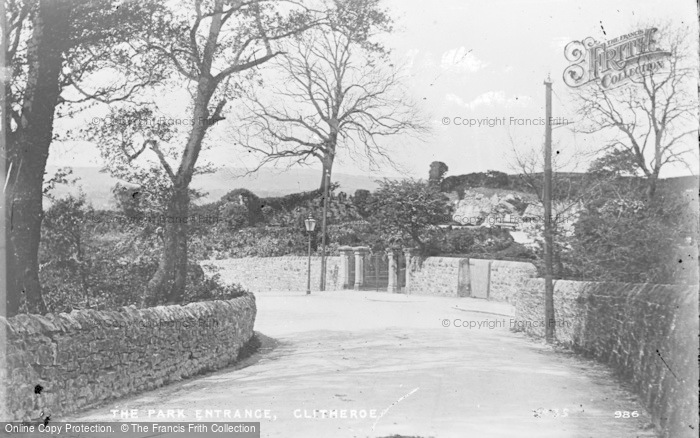 Photo of Clitheroe, The Park Entrance c.1905