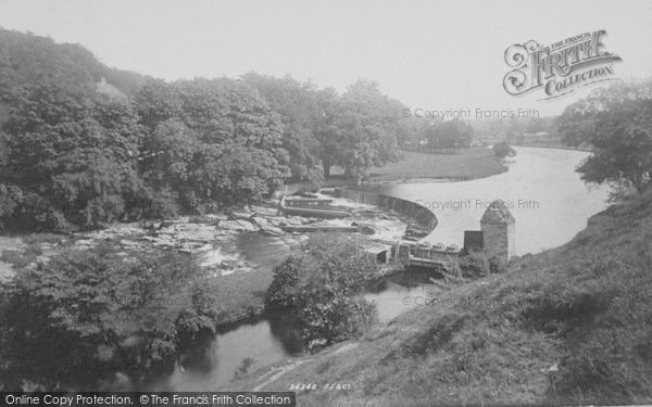 Photo of Clitheroe, The Weir On The River Ribble 1894