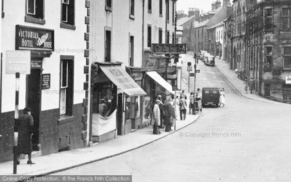 Photo of Clitheroe, Victoria Hotel And Shops, Market Place c.1950