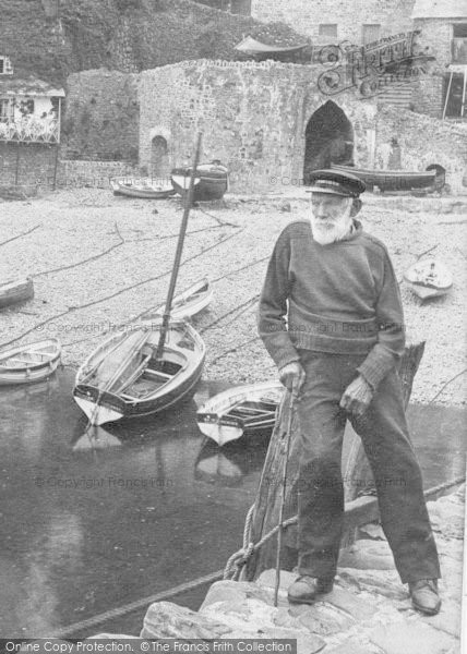 Photo of Clovelly, A Fisherman 1906