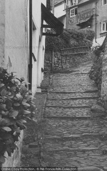 Photo of Clovelly, A Pretty Corner c.1950