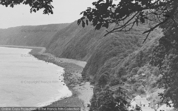 Photo of Clovelly, Beach From Woods c.1939
