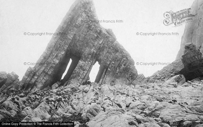 Photo of Clovelly, Black Church Rocks 1894