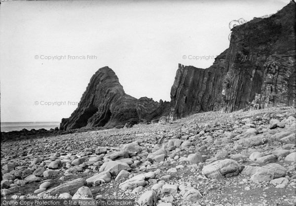 Photo of Clovelly, Church Rock 1890