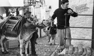 Clovelly, Donkey Stealing Beer c1960