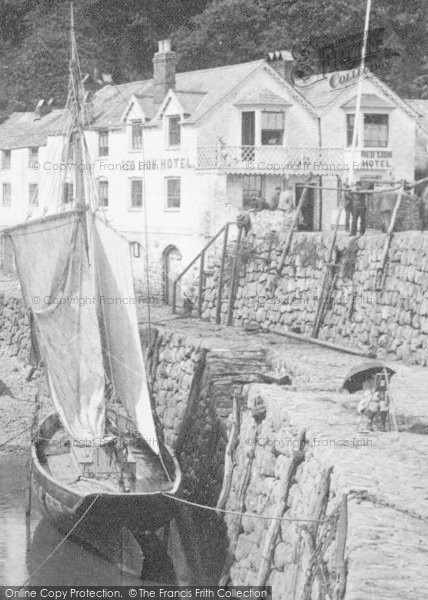 Photo of Clovelly, Harbour, A Boat And A Painter 1890