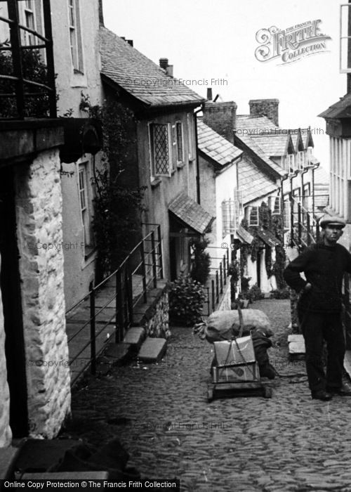 Photo of Clovelly, High Street, Delivery By Sleigh c.1950