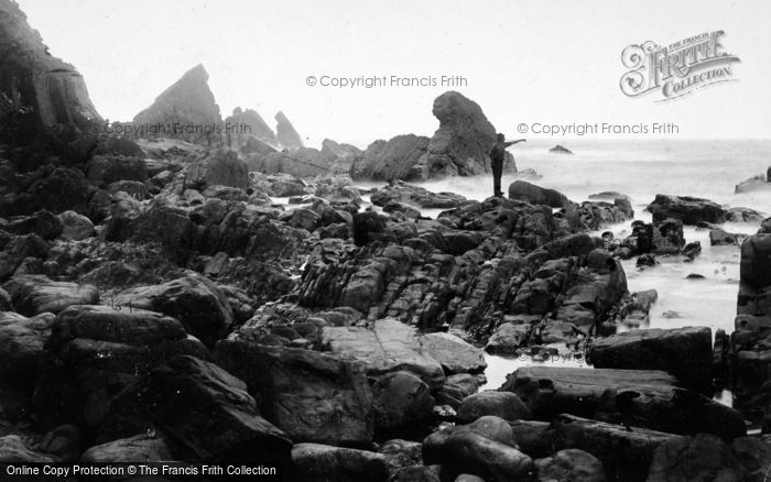 Photo of Clovelly, North Devon Coast Scene c.1880