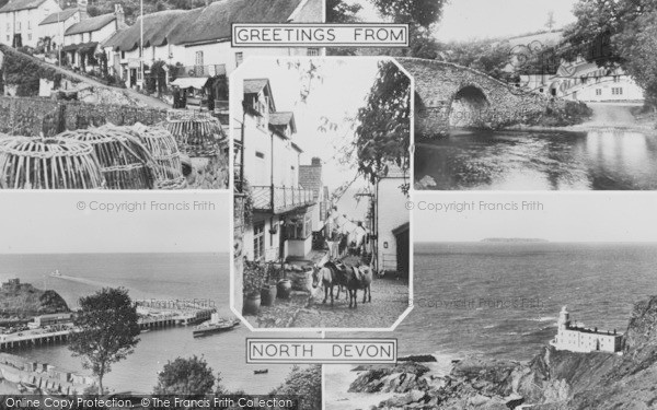 Photo of Clovelly, North Devon Composite c.1950
