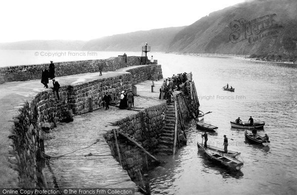 Photo of Clovelly, Passengers Landing On The Quay 1908