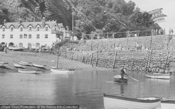 Photo of Clovelly, Red Lion Hotel And Harbour c.1955