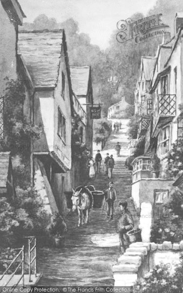 Photo of Clovelly, Up A Long c.1900