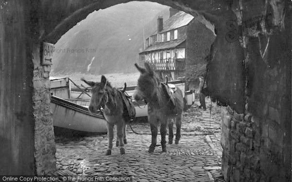 Photo of Clovelly, 'what Time Do You Open?' 1908