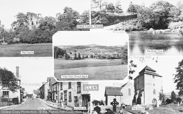 Photo of Clun, Composite c.1955