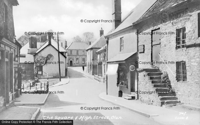Photo of Clun, Square And High Street c.1955