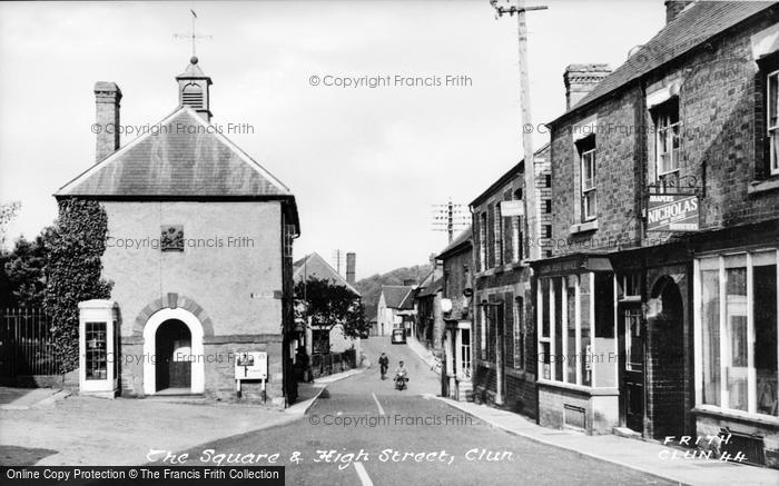 Photo of Clun, Square And High Street c.1960