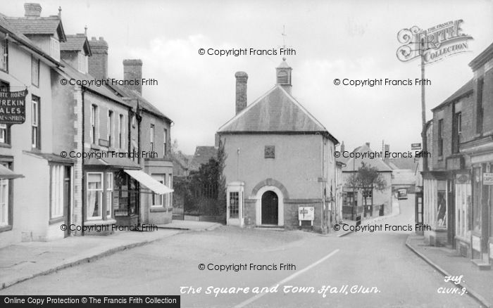 Photo of Clun, Square And Town Hall c.1955