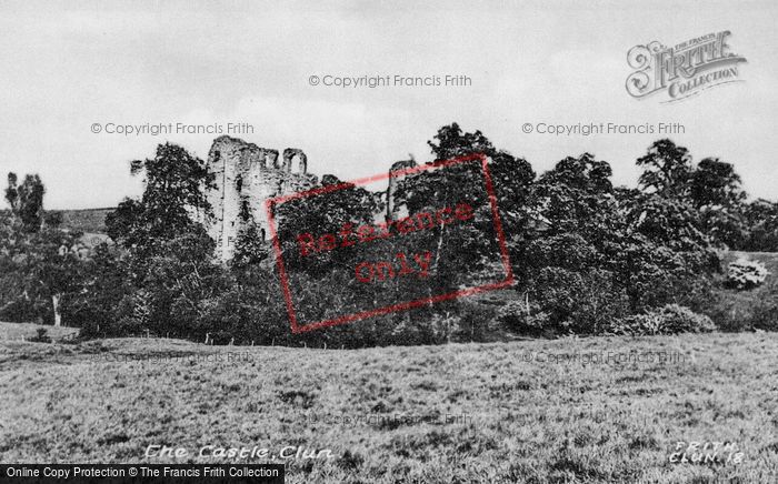 Photo of Clun, The Castle c.1950