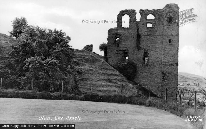Photo of Clun, The Castle c.1955