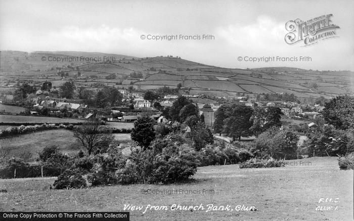 Photo of Clun, View From Church Bank c.1950