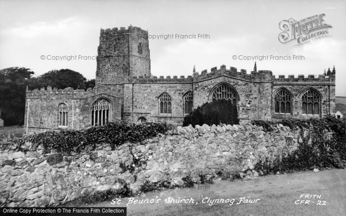 Photo of Clynnog Fawr, St Bueno's Church c.1955