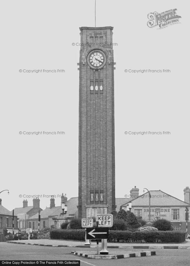 Coalville, War Memorial Clock Tower c1955