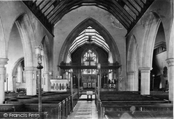 St Andrew's Church Interior 1911, Cobham