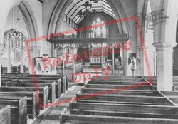 St Andrew's Church Interior 1927, Cobham