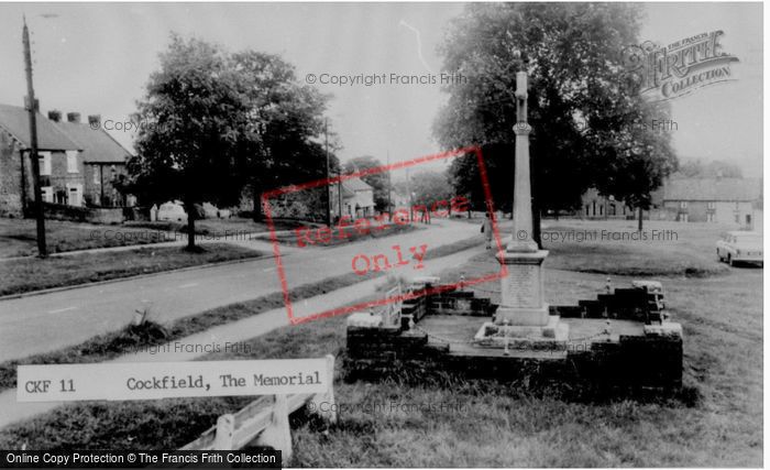 Photo of Cockfield, The Memorial c.1965