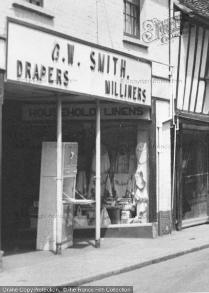 Photo of Coggeshall, Draper's Shop c.1955
