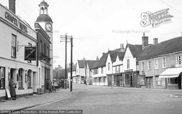 Photo of Coggeshall, Market Hill And Stoneham Street c.1955