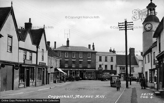 Photo of Coggeshall, Market Hill c.1955
