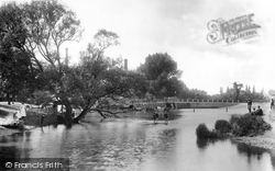 Castle Gardens River Colne 1904, Colchester
