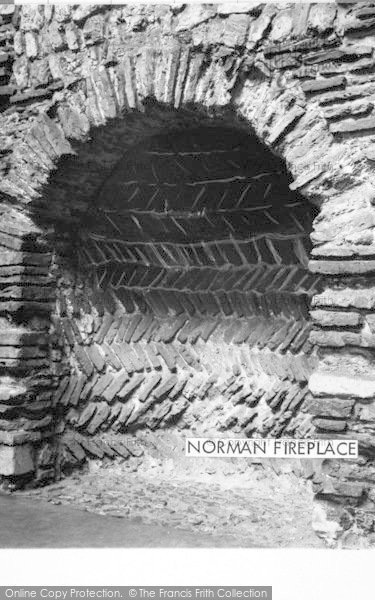 Photo of Colchester, Castle, Norman Fireplace c.1960