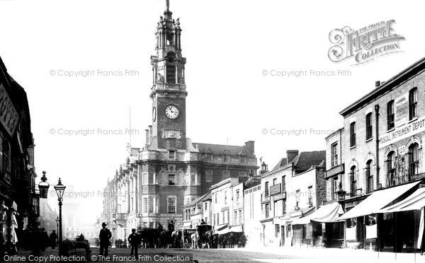 Photo of Colchester, High Street And Town Hall 1901