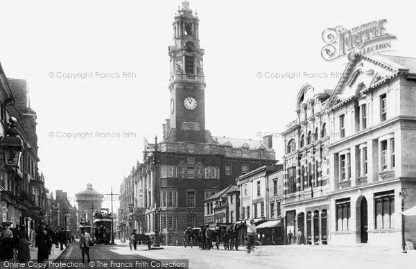 Photo of Colchester, High Street And Town Hall 1904