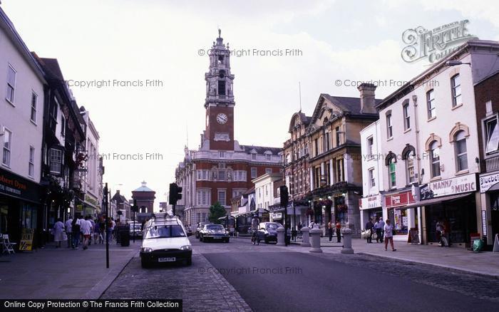 Photo of Colchester, High Street And Town Hall c.2000