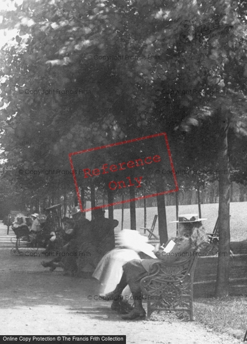 Photo of Colchester, Sitting On The Bench, Castle Gardens 1904