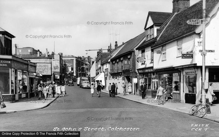 Photo of Colchester, St John's Street c.1955