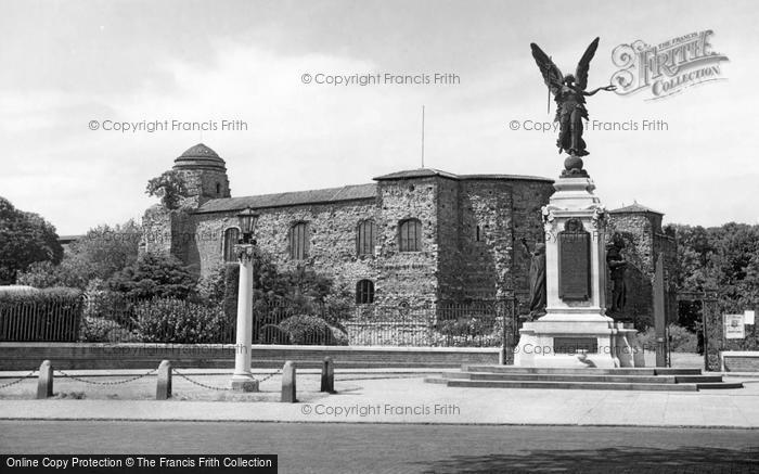Photo of Colchester, The War Memorial And The Castle c.1955