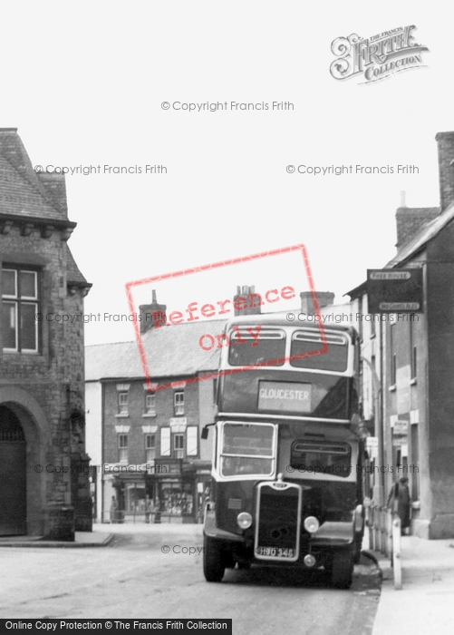 Photo of Coleford, Bus Outside The Town Hall c.1950