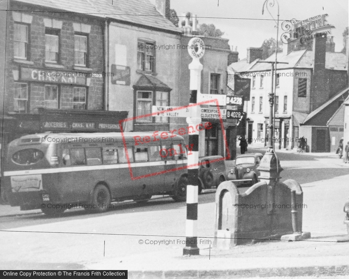 Photo of Coleford, Road Sign In Town Centre c.1950