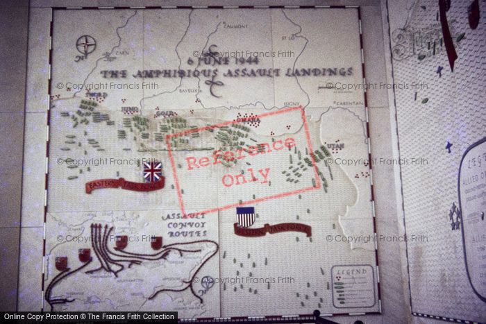Photo of Colleville Sur Mer, St Laurent American Cemetery Invasion Maps 1984