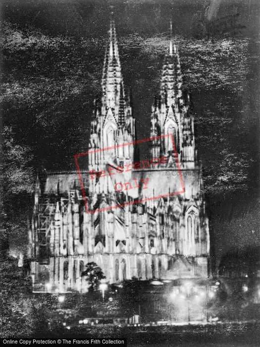 Photo of Cologne, The Cathedral At Night c.1930