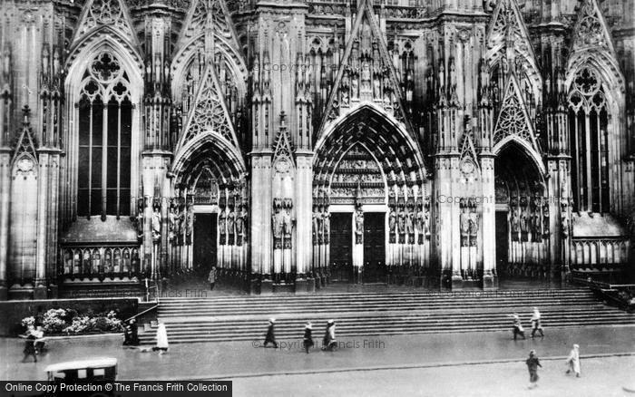 Photo of Cologne, The Cathedral, West Door c.1930