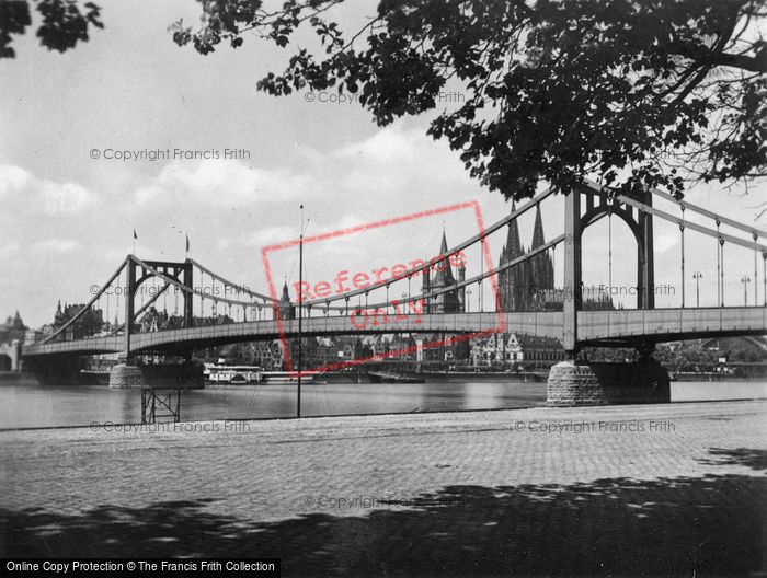 Photo of Cologne, The Suspension Bridge c.1930
