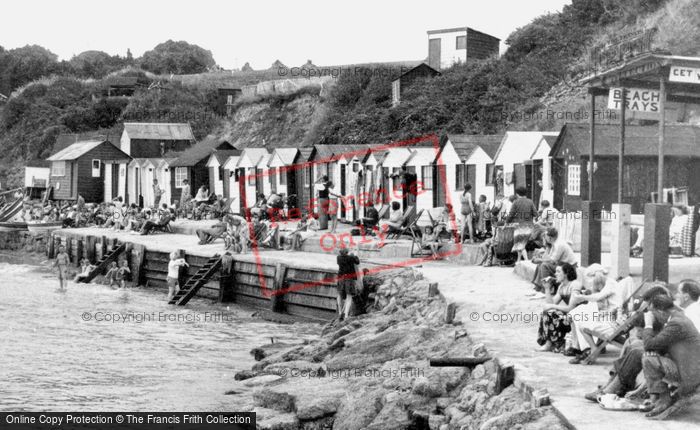 Photo of Colwell Bay, Beach Huts c.1955