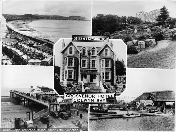 Photo of Colwyn Bay, Greetings From Grosvenor Hotel c.1955