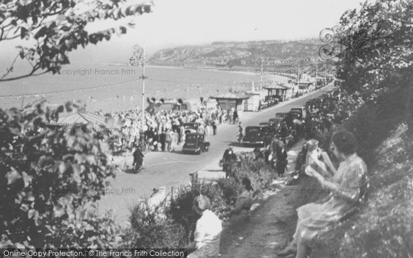 Photo of Colwyn Bay, Promenade From The Slopes c.1939